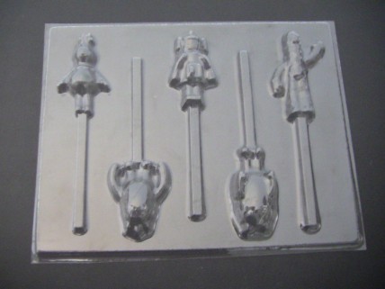 418sp Gabba Doo Chocolate or Hard Candy Lollipop Mold 418sp Gabba Doo Chocolate or Hard Candy Lollipop Mold